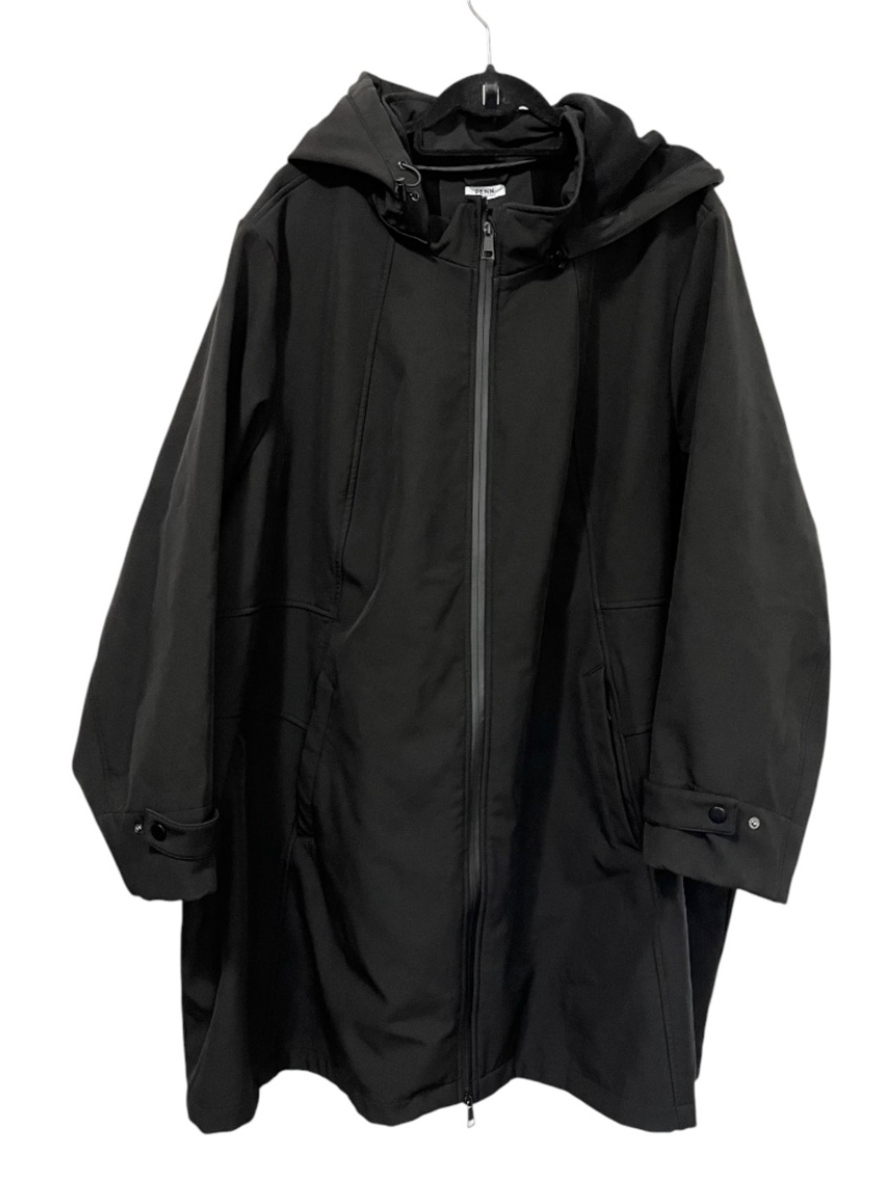 Penn Penningtons Black Soft Shell Jacket With Removable Hood